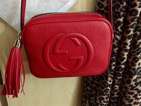 replica gucci soho bag in red|gucci soho disco bag red.